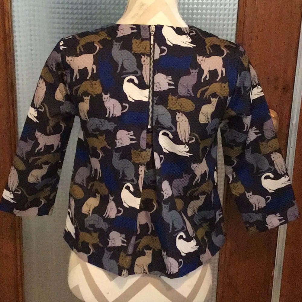 H&M Cat Print Blouse - Picture 3 of 5
